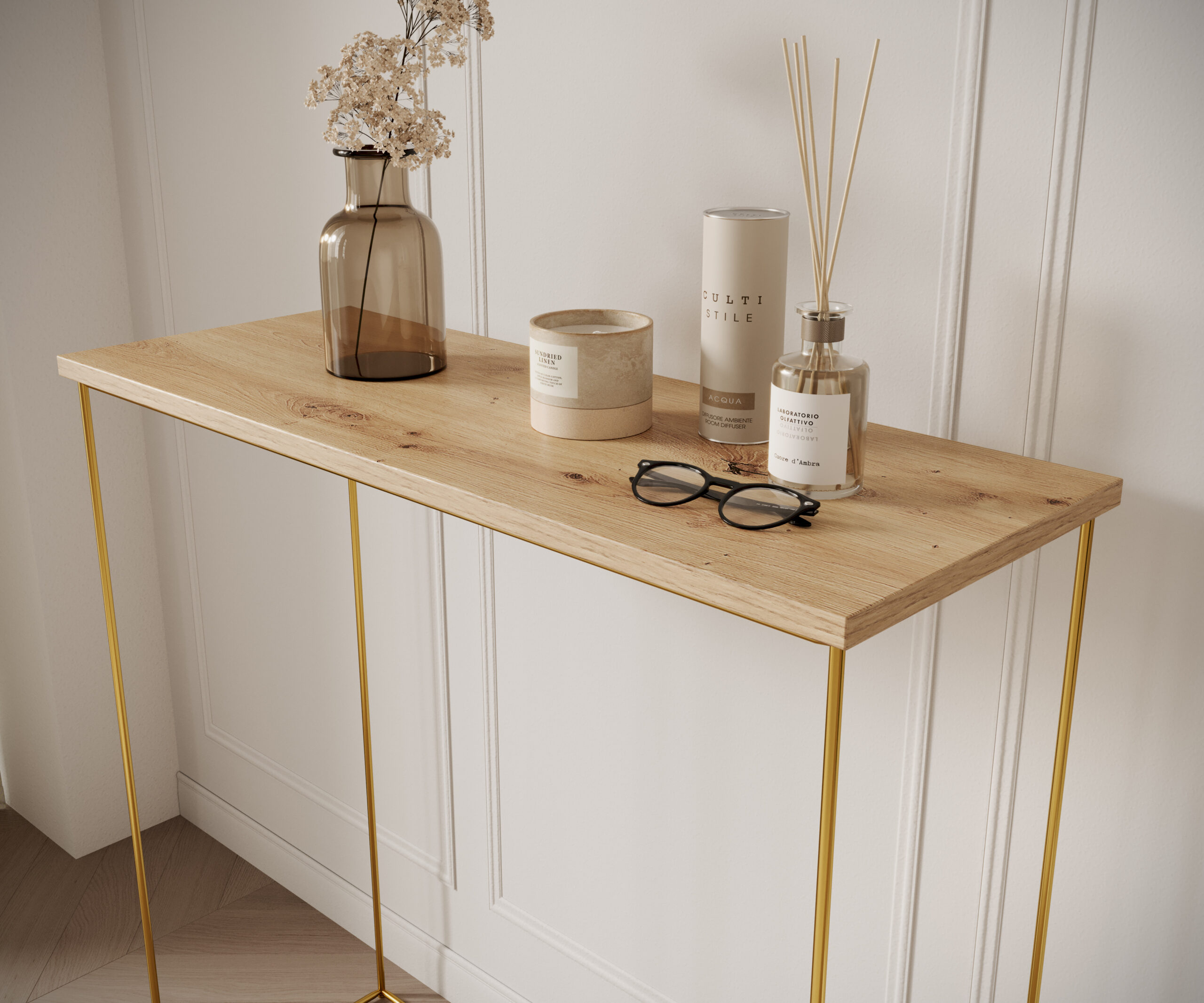 Milan konzol asztalka - Arany Milan konzol asztalka - Arany - Image 3