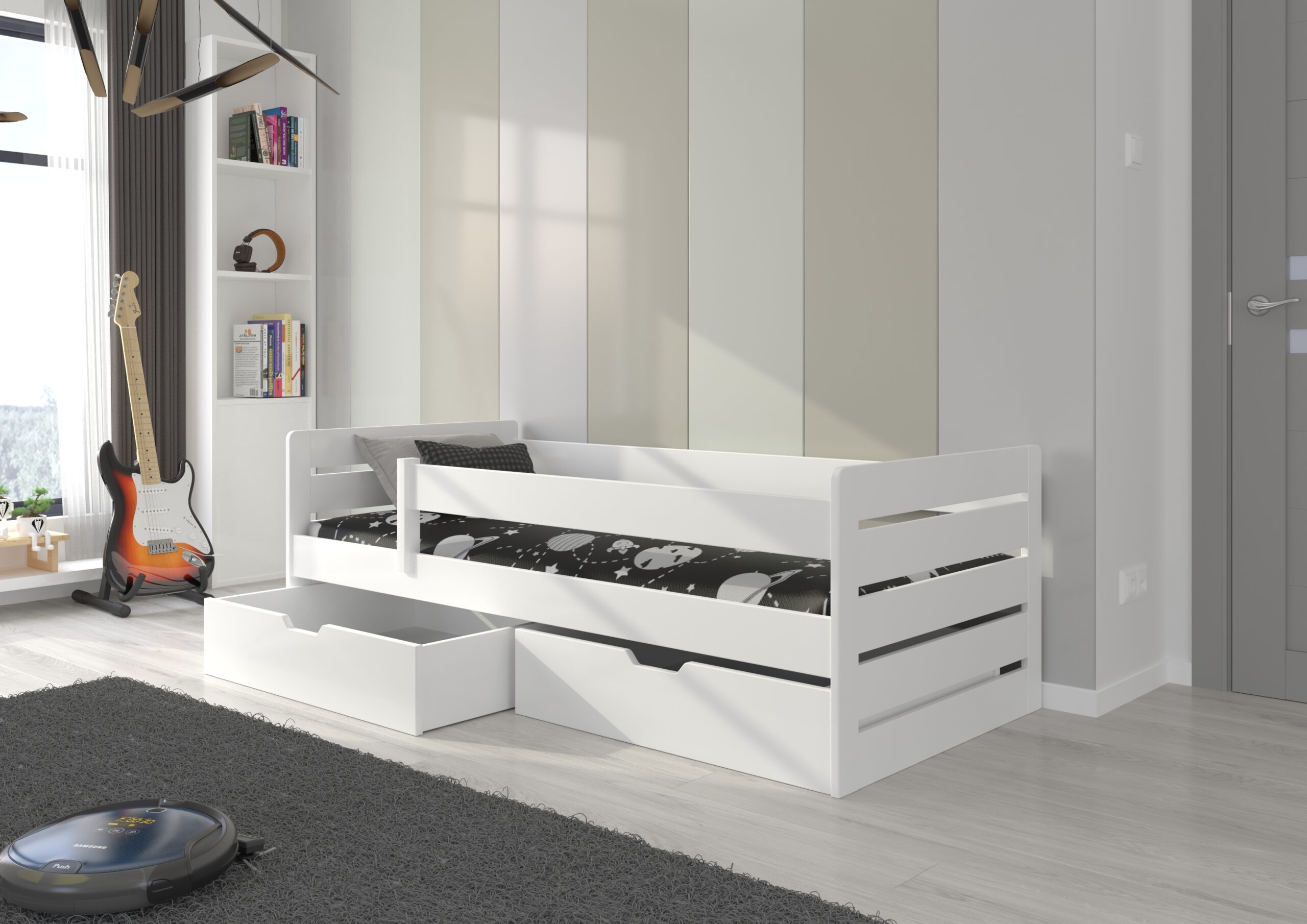 Ifjúsági ágy BEMMA ágy matraccal 180x80 - Fehér BEMMA ágy matraccal 180x80