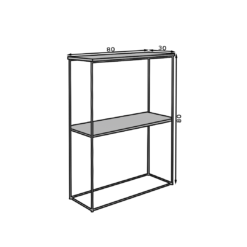 TONI konzol asztalka - Fekete