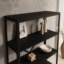 Könyvespolc Rene polc - Fekete