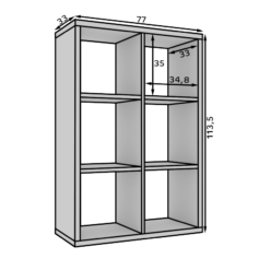 Könyvespolc Cleo IV könyvespolc - Fehér