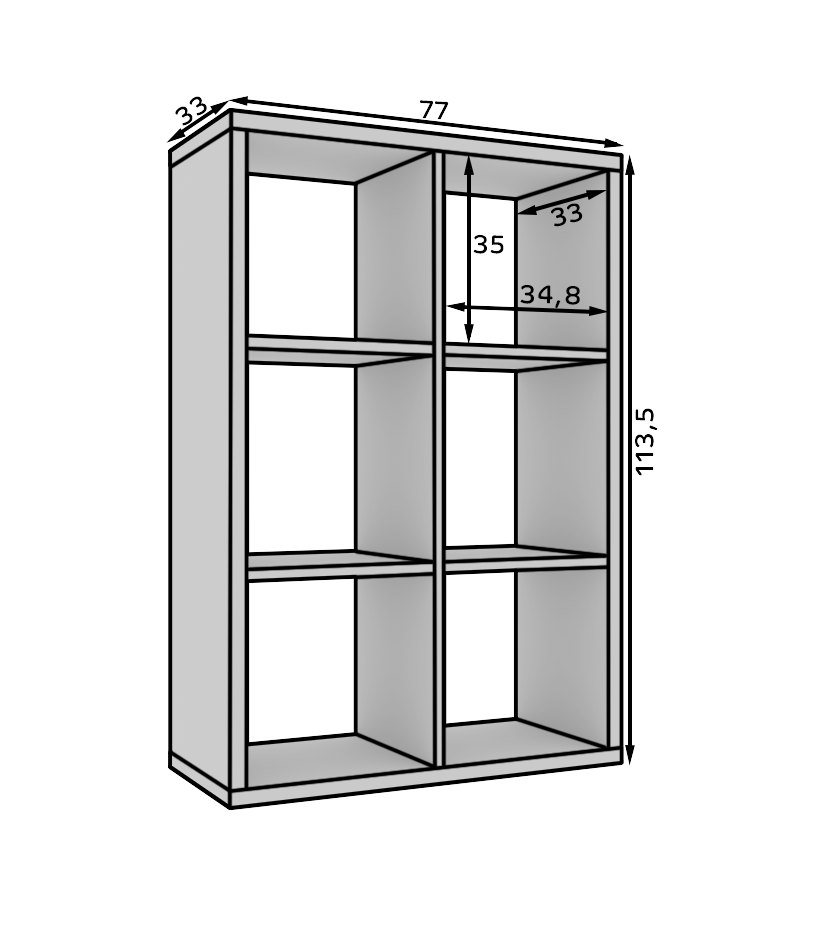 Könyvespolc Cleo IV könyvespolc - Fehér Könyvespolc Cleo IV könyvespolc - Fehér - Image 4