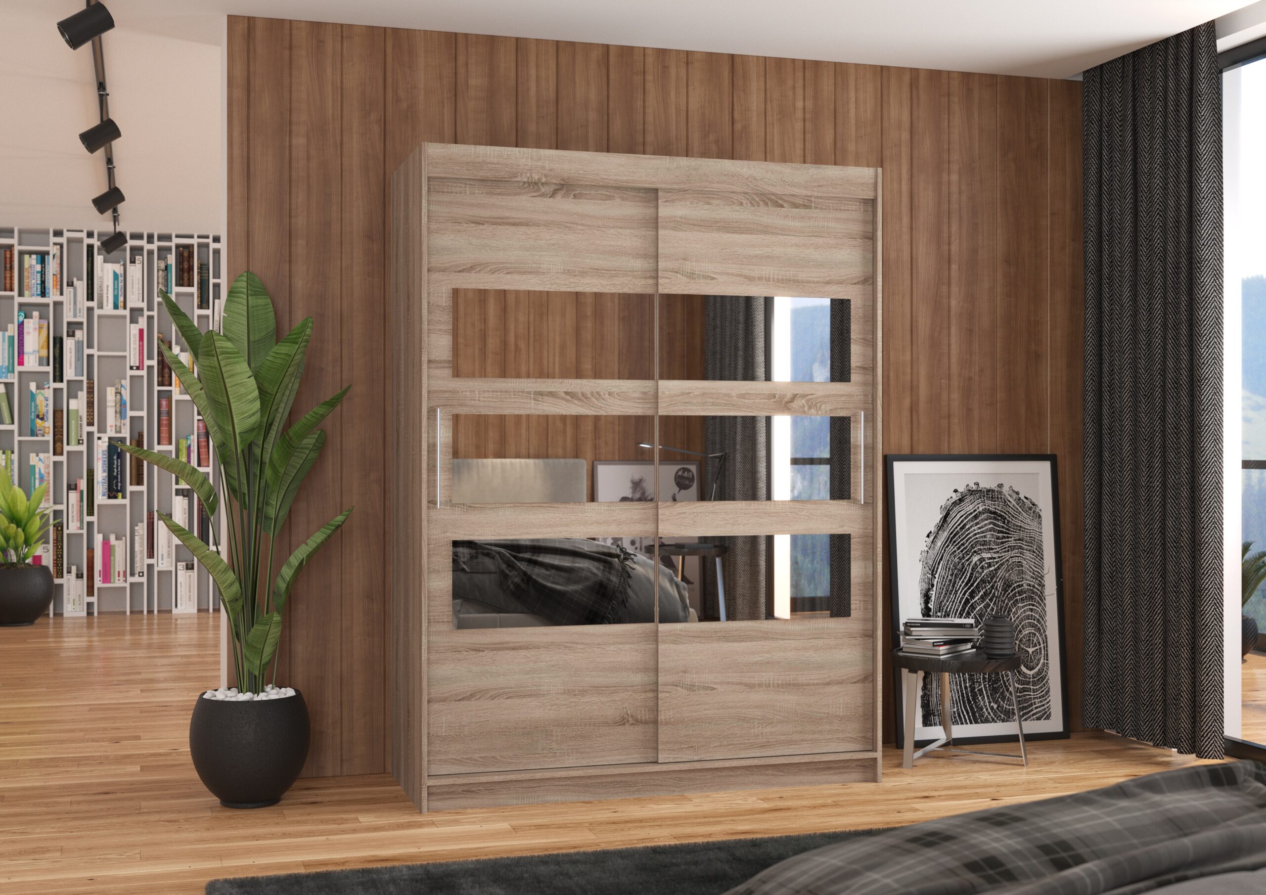 Tolóajtós gardrób Tolóajtós szekrény FLORENTO 150 - Trüffel Tolóajtós szekrény FLORENTO 150