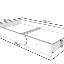 Gyerekágy Ágy matraccal és fiókkal BEAR BLUE 140x70 - Kék
