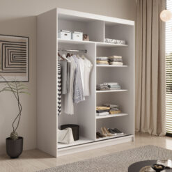 Tolóajtós gardrób Tolóajtós szekrény Calma 150 - Fehér