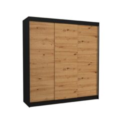 Tolóajtós gardrób Tolóajtós szekrény MEGAN 200 - Fekete Fekete