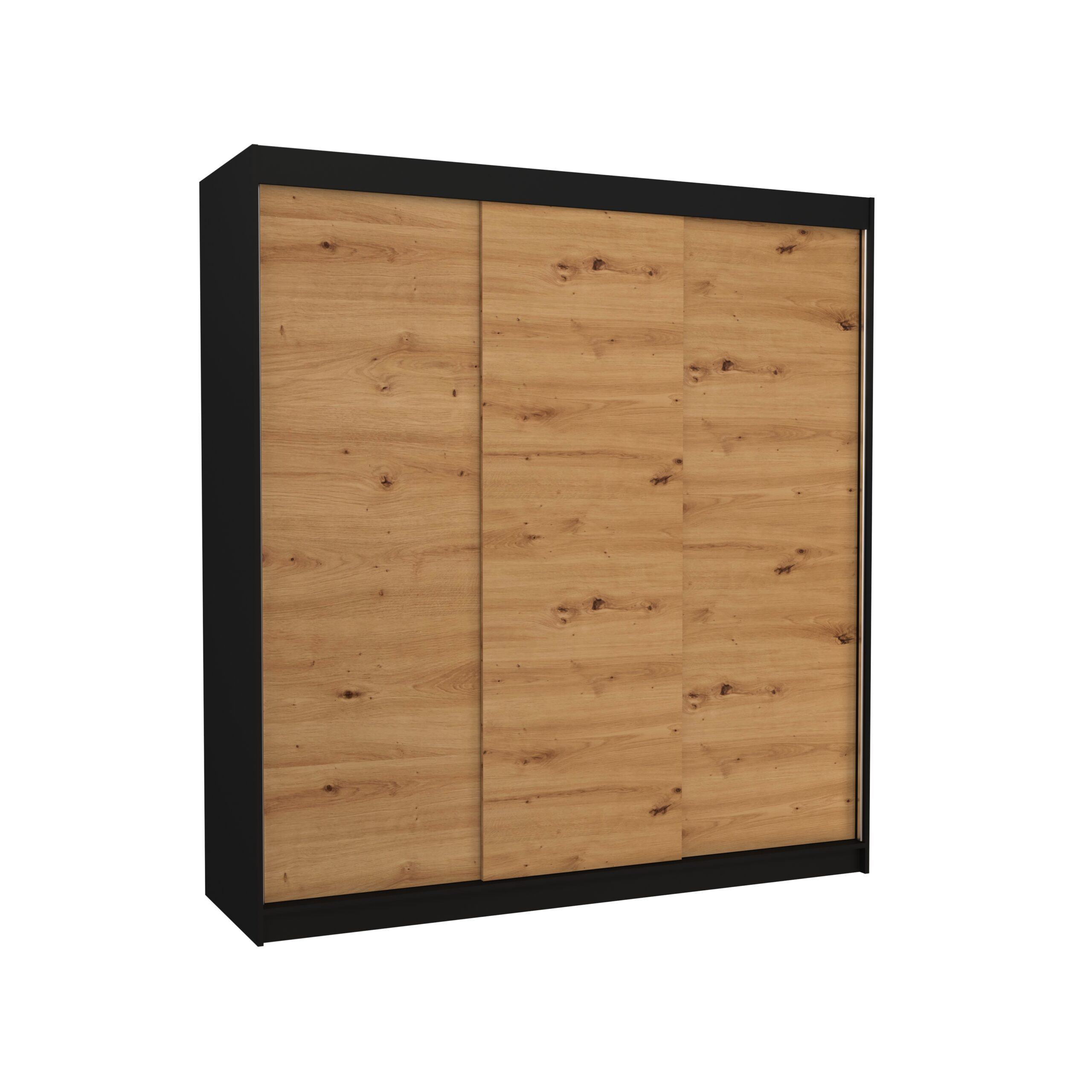 Tolóajtós gardrób Tolóajtós szekrény MEGAN 200 - Fekete Fekete