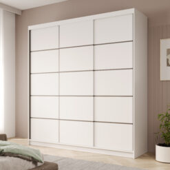 Tolóajtós gardrób Greta tolóajtós szekrény 200 - Fehér Fehér