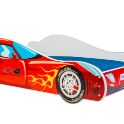 Gyerekágy CAR 4x4 matraccal 140x70 ágy - Piros Piros