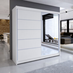 Tolóajtós gardrób Tükrös tolóajtós szekrény CARO 180 - Fehér Fehér