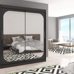 Tolóajtós gardrób Tolóajtós szekrény ARIZONA 180 - Fekete Fekete