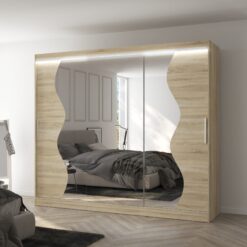 LED tükrös tolóajtós szekrény SHARON 250