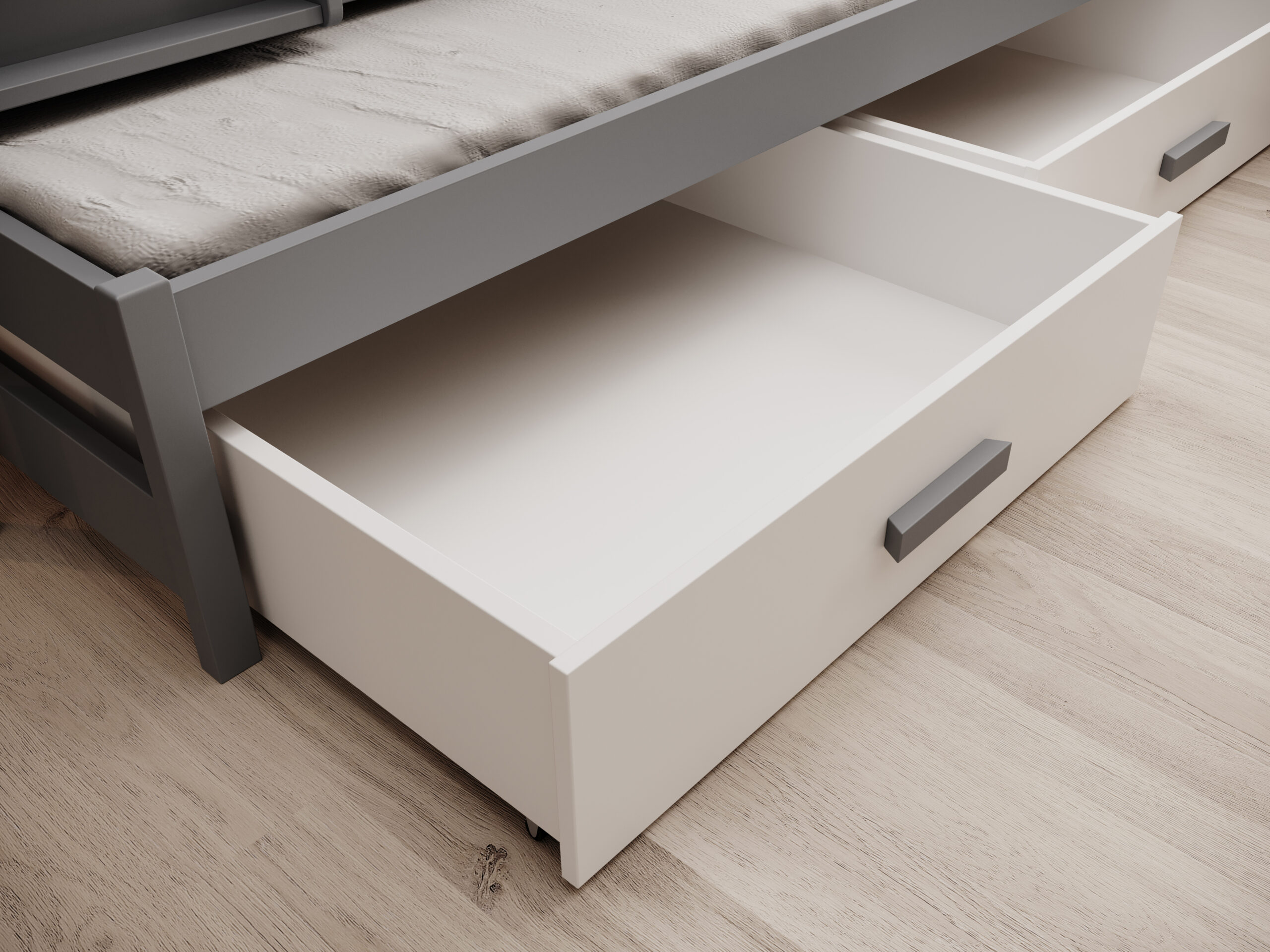 Leia háromszemélyes gyerekágy 200x90 matraccal - Fehér Leia háromszemélyes gyerekágy 200x90 matraccal - Fehér - Image 3