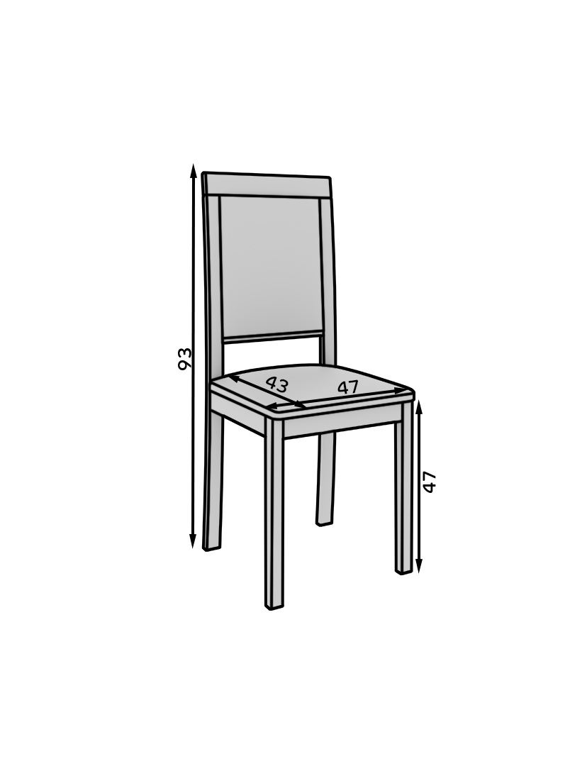 Nola XIII szék - Černá Nola XIII szék - Černá - Image 5