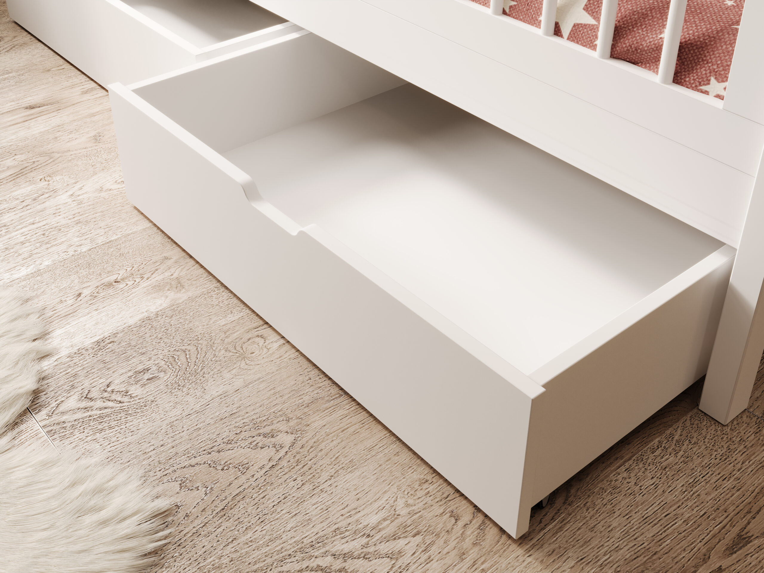 Ifjúsági ágy Gyerekágy Flora matraccal - Fehér Ifjúsági ágy Gyerekágy Flora matraccal - Fehér - Image 3