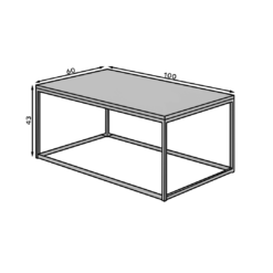 NARISA 100x60 dohányzóasztal - Arany