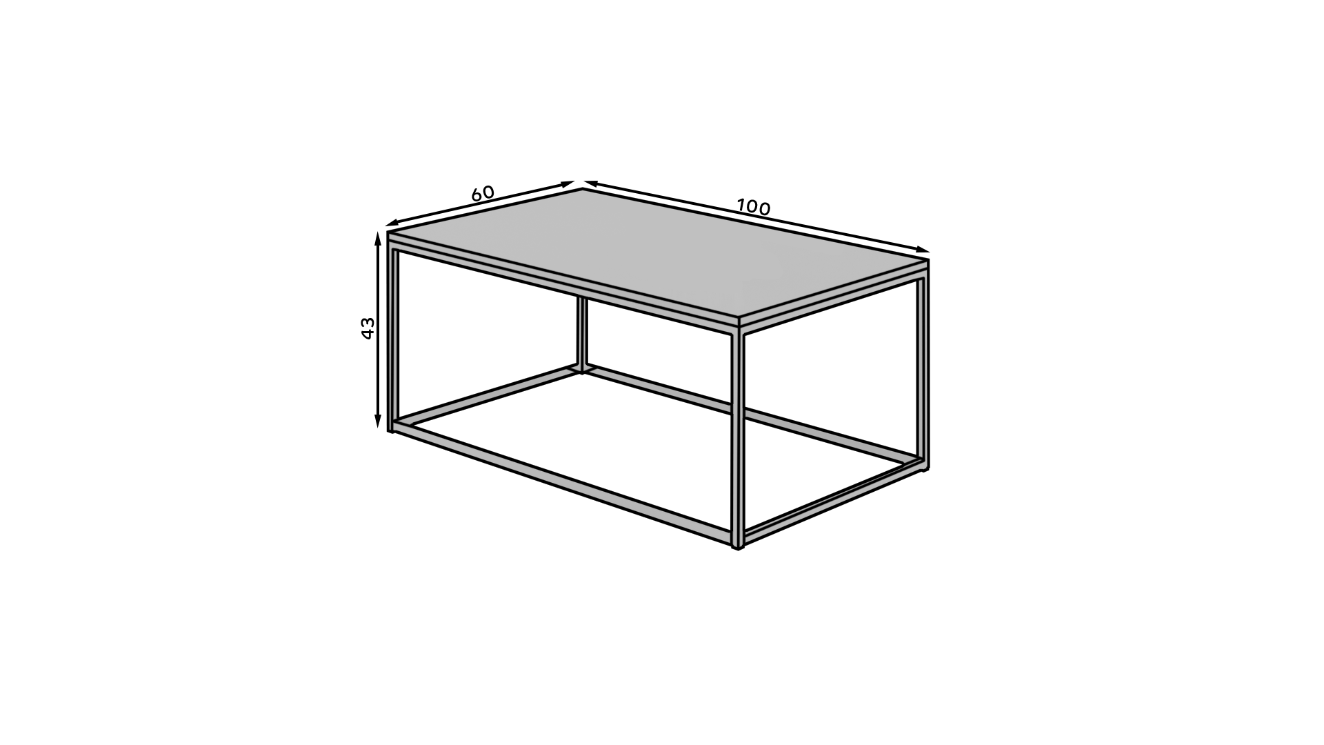 NARISA 100x60 dohányzóasztal - Arany NARISA 100x60 dohányzóasztal - Arany - Image 3