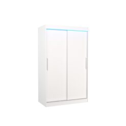 Tolóajtós gardrób LED világítással ellátott tolóajtós szekrény COLLIN 120 - Fehér Fehér