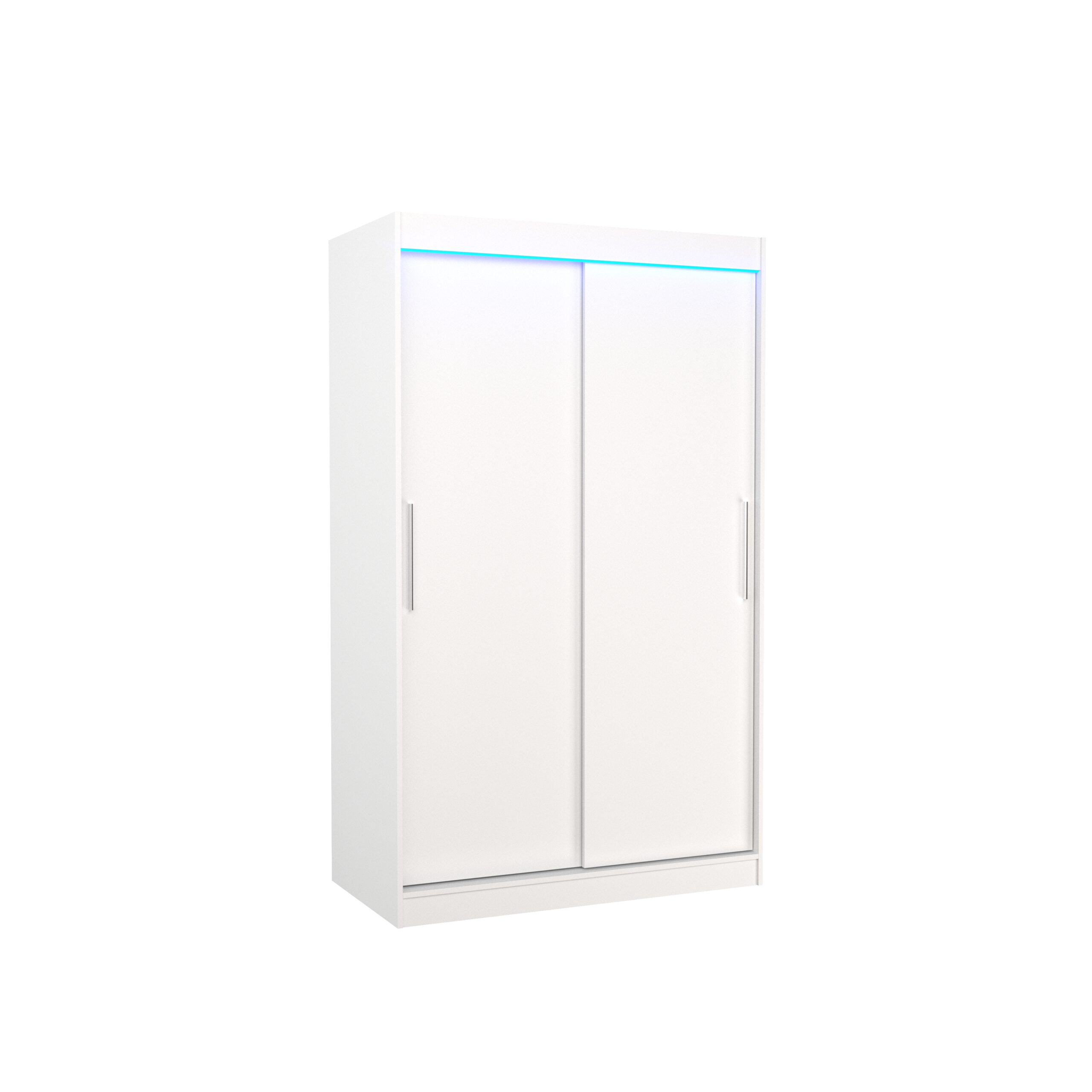 Tolóajtós gardrób LED világítással ellátott tolóajtós szekrény COLLIN 120 - Fehér Fehér