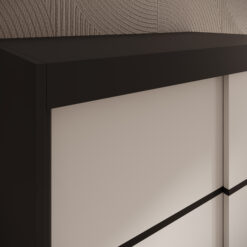 Tolóajtós gardrób Tolóajtós szekrény Verto 100 - Fekete