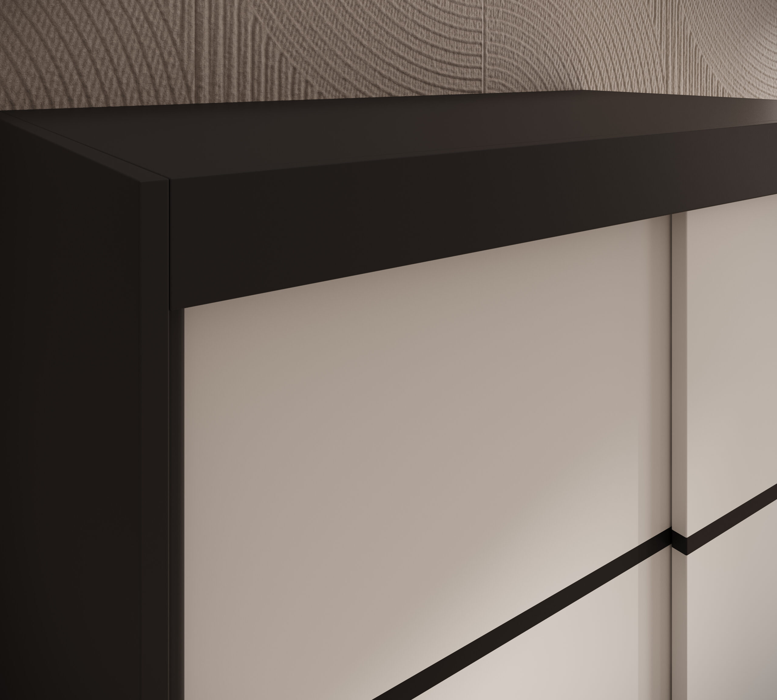 Tolóajtós gardrób Tolóajtós szekrény Verto 100 - Fekete Tolóajtós gardrób Tolóajtós szekrény Verto 100 - Fekete - Image 3