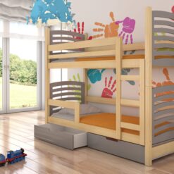 Kétszemélyes emeletes ágy matracokkal OSUNA