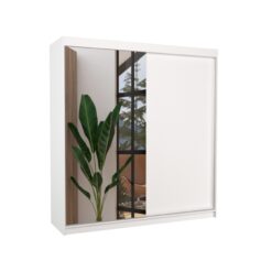 Tolóajtós gardrób Tükrös tolóajtós szekrény DELLA 200 - Fehér Fehér