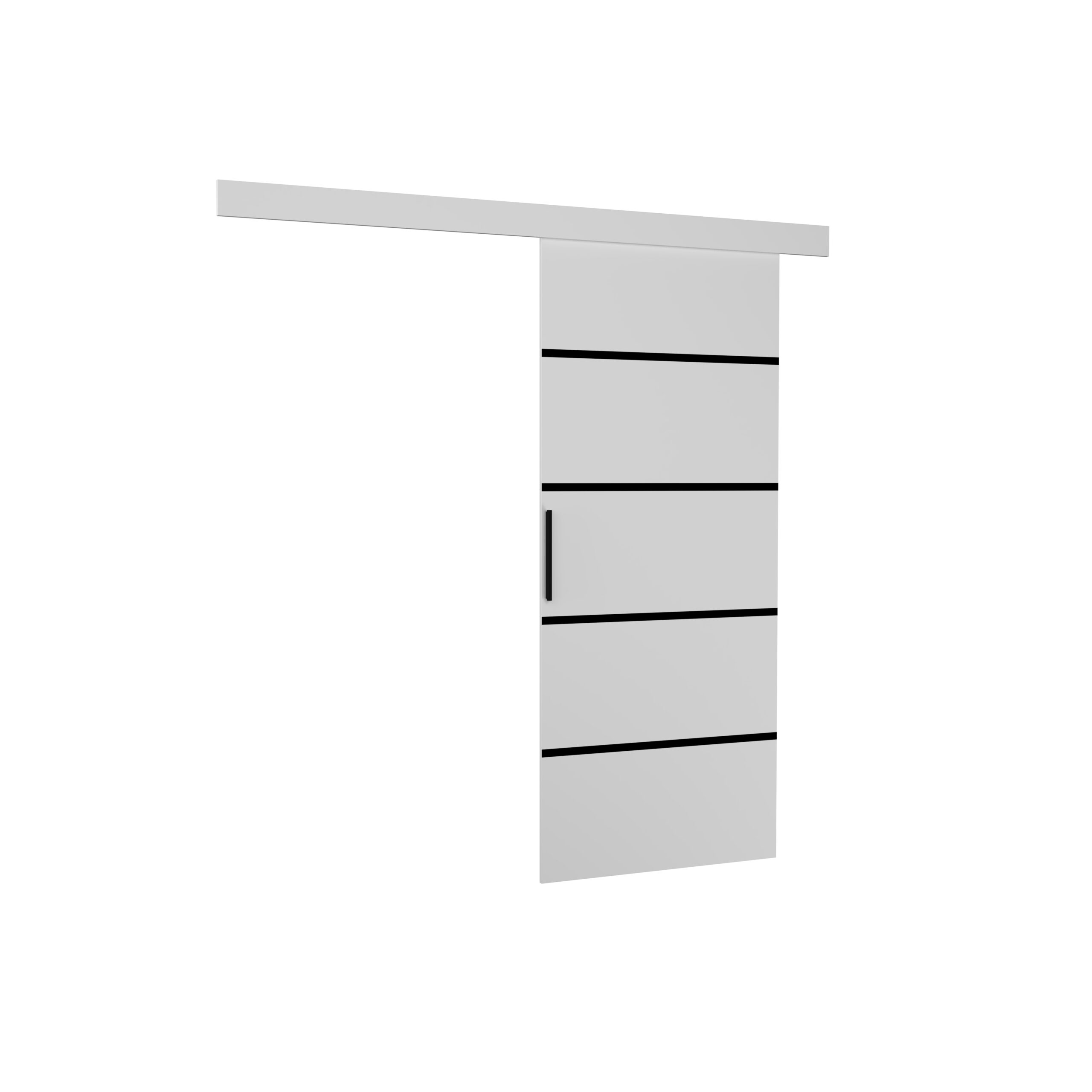 Falra szerelhető tolóajtó MUSCHU 96 - Fehér Fehér