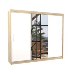 Tolóajtós gardrób Tükrös tolóajtós szekrény DENIS 250 - Sonoma