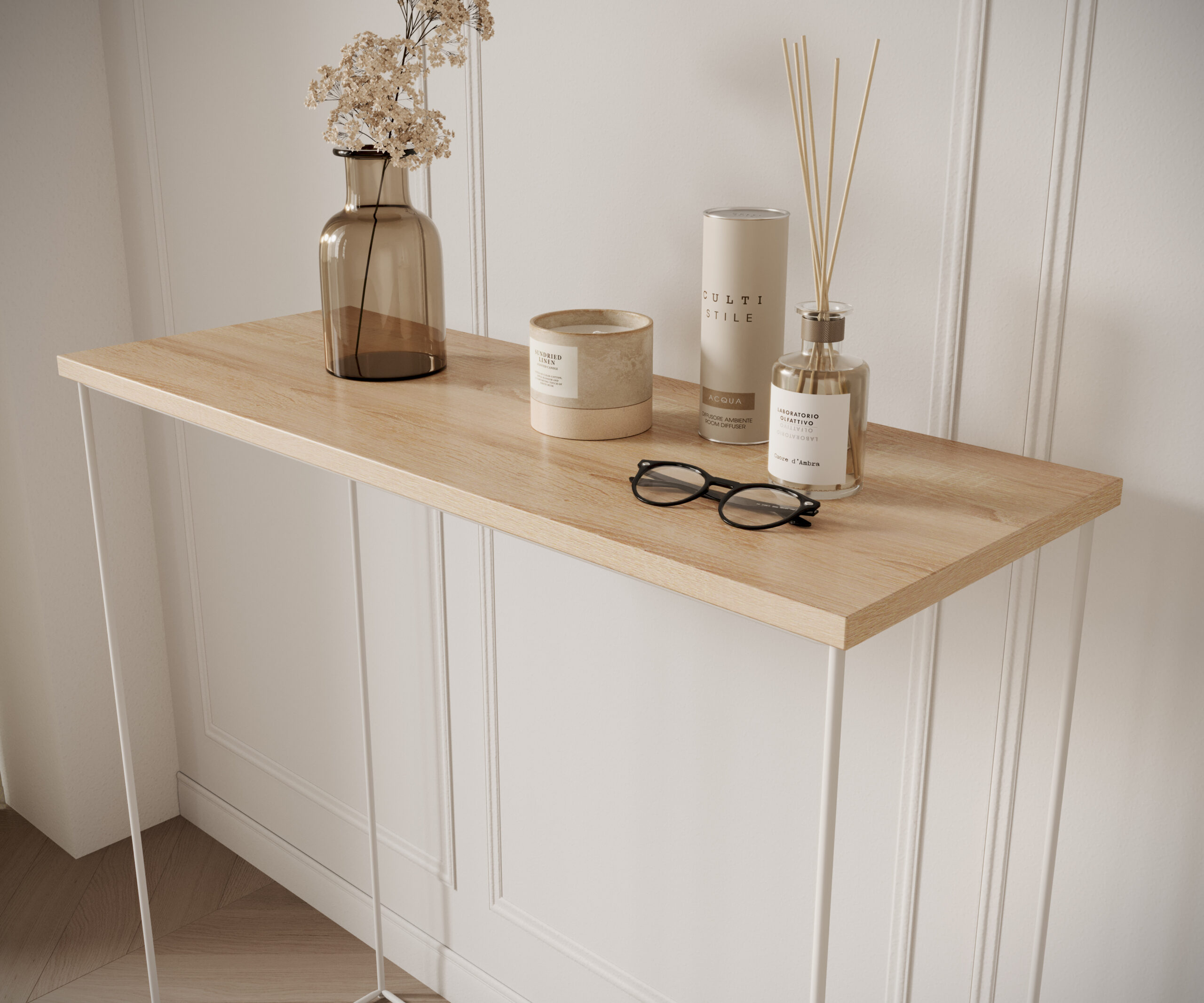 Milan konzol asztalka - Fehér Milan konzol asztalka - Fehér - Image 3