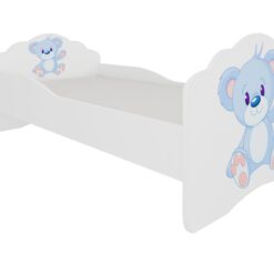 Gyerekágy Ágy matraccal CASIMO BLUE BEAR 140x70 - Fehér Fehér