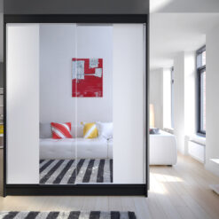 Tolóajtós gardrób Tolóajtós szekrény FEVER 150 - Fekete Fekete