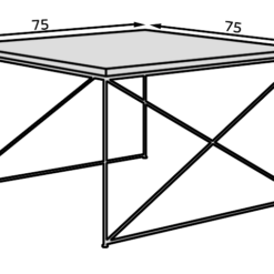 Nelia dohányzóasztal - Fehér