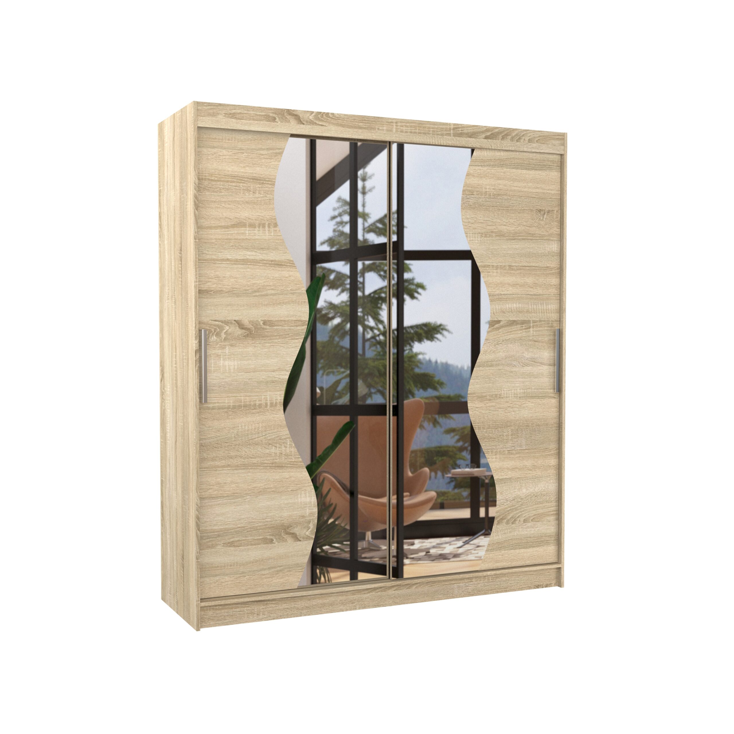 Tolóajtós gardrób Tolóajtós szekrény MEDISON 180 - Sonoma Tolóajtós gardrób Tolóajtós szekrény MEDISON 180 - Sonoma - Image 3