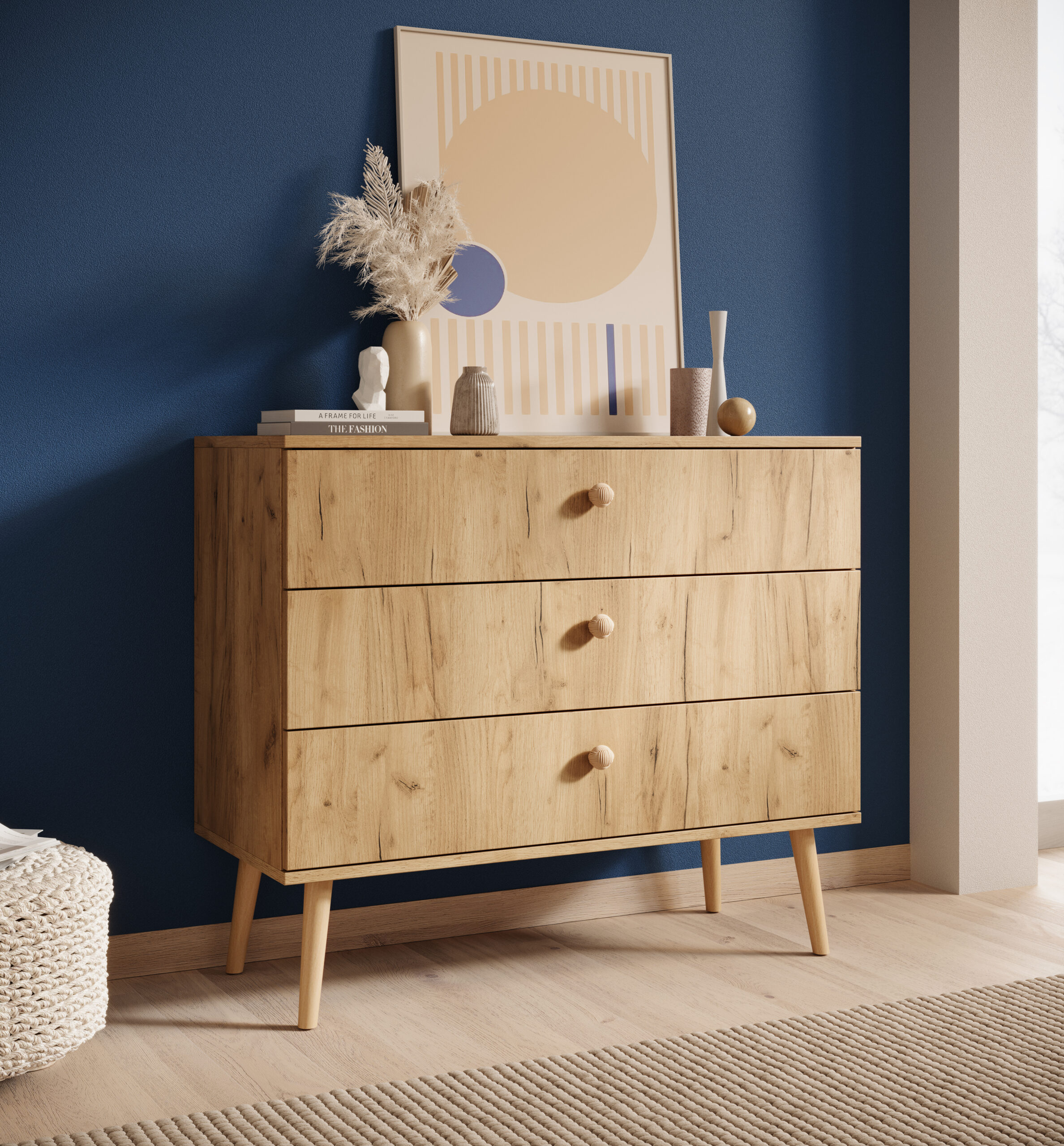 Beni komód - Amat tölgyfa fiókos komód – Beni komód - Amat tölgyfa enteriőr fotó 2