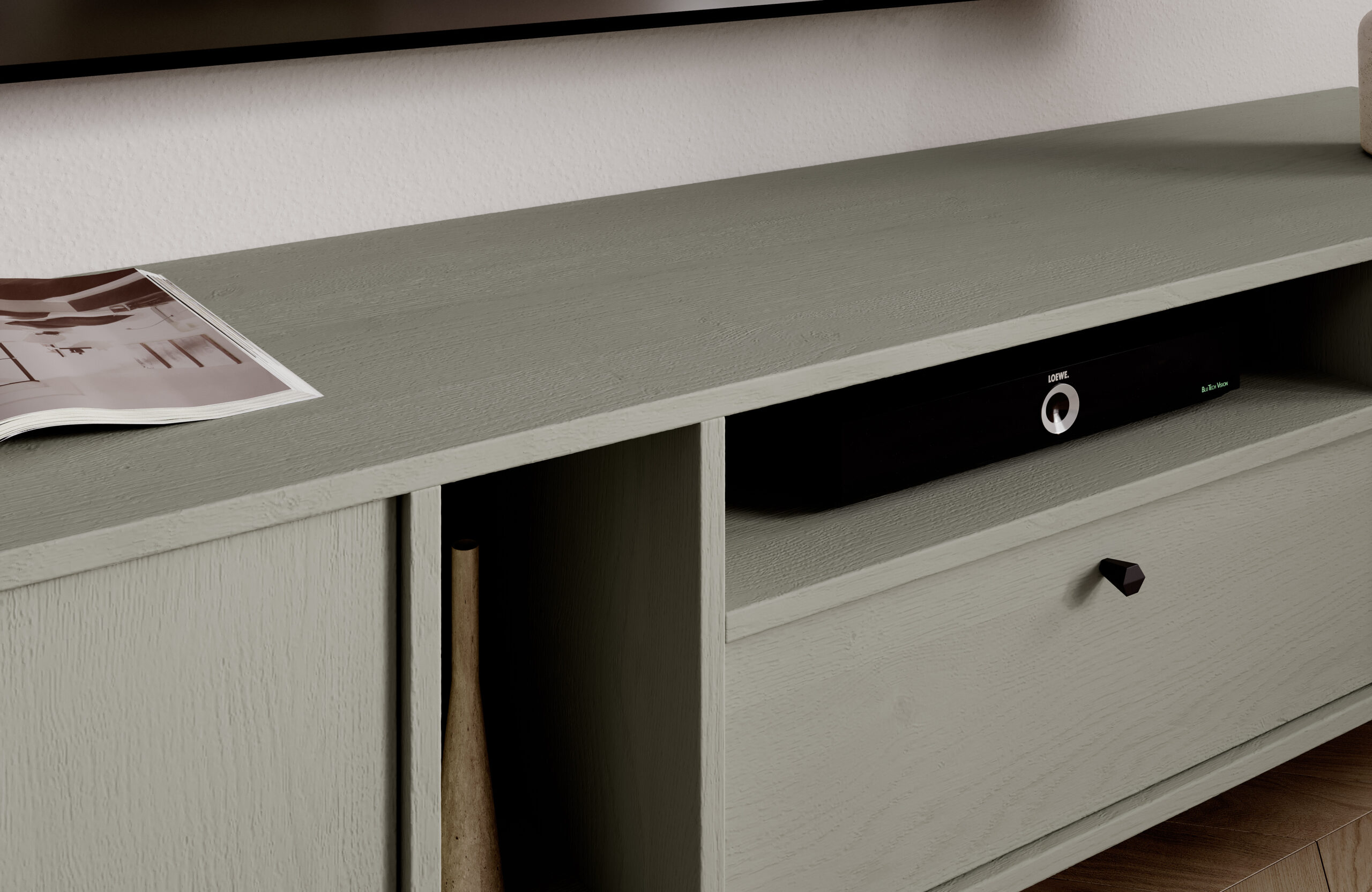 TV szekrény Tili 2D 1S TV-szekrény - Eukaliptusz TV szekrény Tili 2D 1S TV-szekrény - Eukaliptusz - Image 5