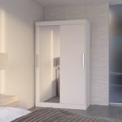 Tolóajtós gardrób Tolóajtós szekrény BARIO 120 - Fehér Fehér