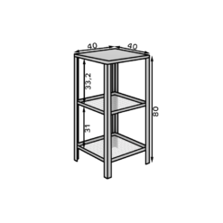 Könyvespolc Rolin polc - Fehér