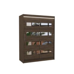 Tolóajtós gardrób Tükörrel és LED világítással ellátott tolóajtós szekrény BALTIC 150 - Csoki Csoki