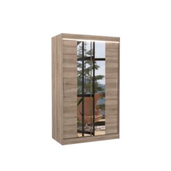 Tolóajtós gardrób Tükörrel és LED világítással ellátott tolóajtós szekrény SANTOS 120 - Trüffel Trüffel