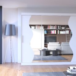 Tolóajtós gardrób Tükrös tolóajtós szekrény SHARON 250 - Fehér Fehér