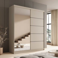 Tolóajtós gardrób Tolóajtós szekrény tükörrel Nico 180 - Kasmír Kasmír