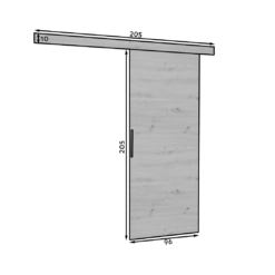 Falra szerelhető tolóajtó DAAN 96 - Artisan