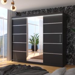 LED tükrös tolóajtós szekrény SALTO 250