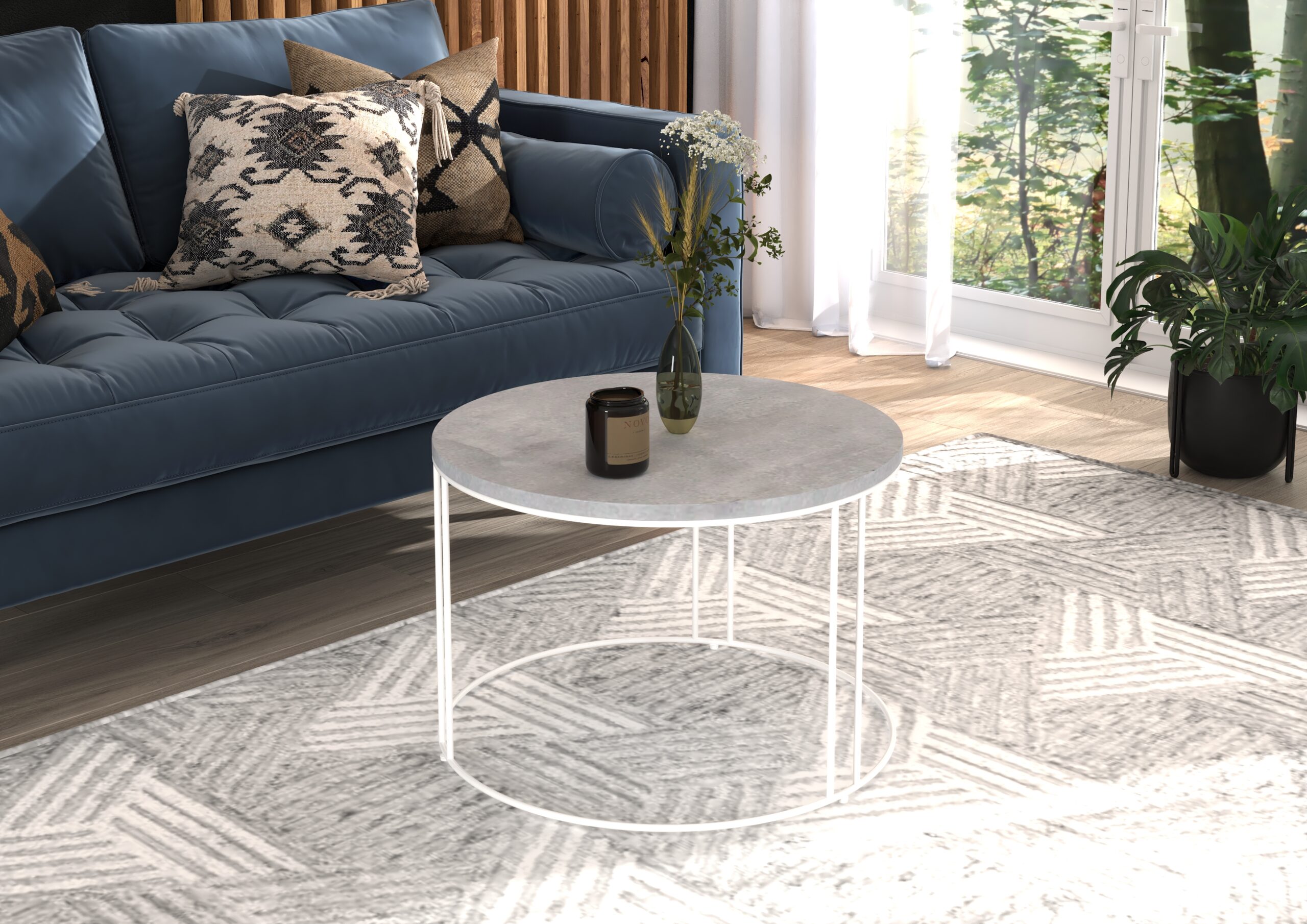 NOEL dohányzóasztal - Fehér NOEL kávéasztal