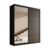 Tolóajtós gardrób Tolóajtós szekrény tükörrel Nico 180 - Fekete Tolóajtós szekrény tükörrel Nico 180