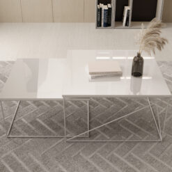 Licco 2in1 dohányzóasztal - Fehér