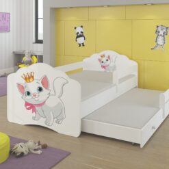 Kétszemélyes ágy korláttal és matracokkal CASIMO II CAT 160x80