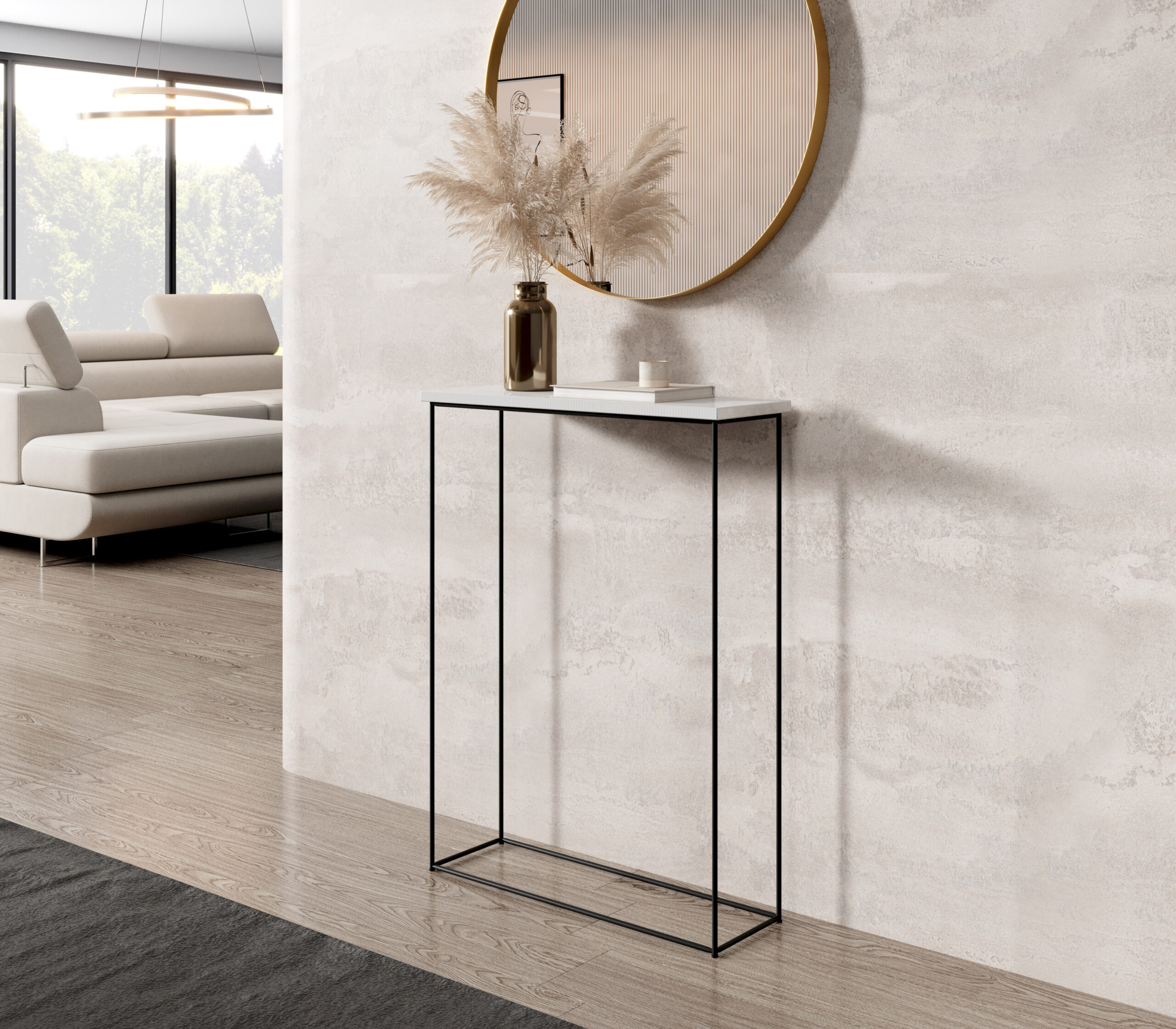 Sili konzol asztalka - Fekete Fekete