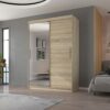 Tolóajtós gardrób Tolóajtós szekrény tükörrel ESTI 150 - Sonoma Tolóajtós szekrény tükörrel ESTI 150